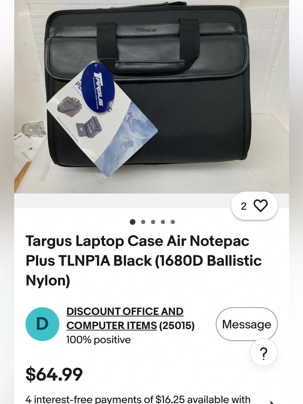 Black Targum Laptop & Briefcase - Professional Shoulder Bag W Adj Strap
